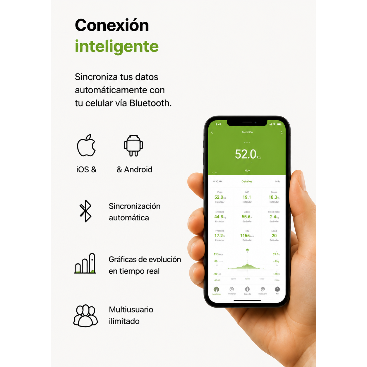 BÁSCULA INTELIGENTE + ENVÍO GRATIS