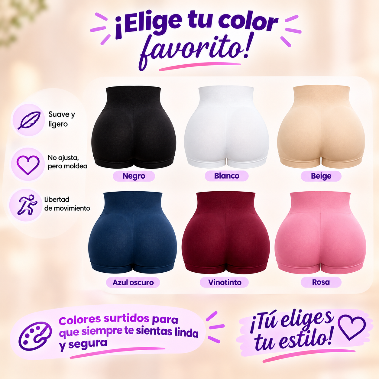 PANTY LEVANTACOLA CON FAJA + ENVÍO GRATIS