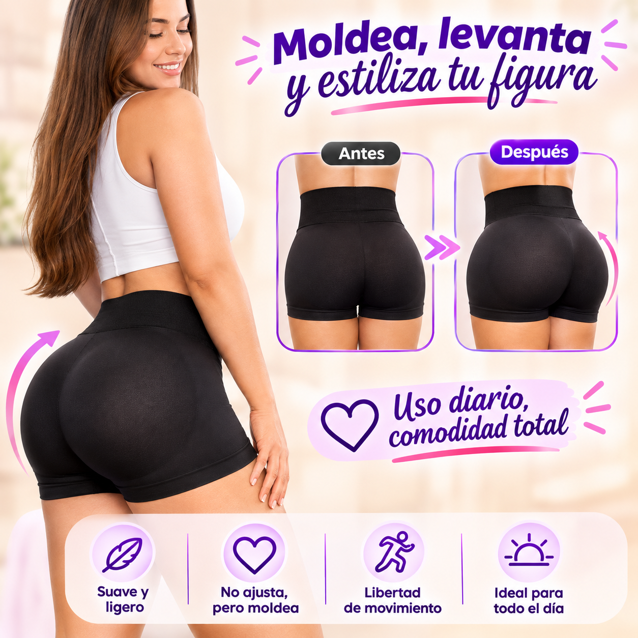 PANTY LEVANTACOLA CON FAJA + ENVÍO GRATIS