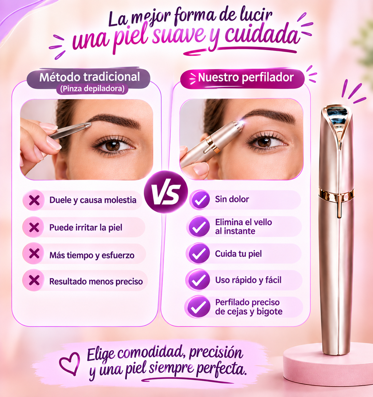 DEPILADOR DE CEJAS ELÉCTRICO